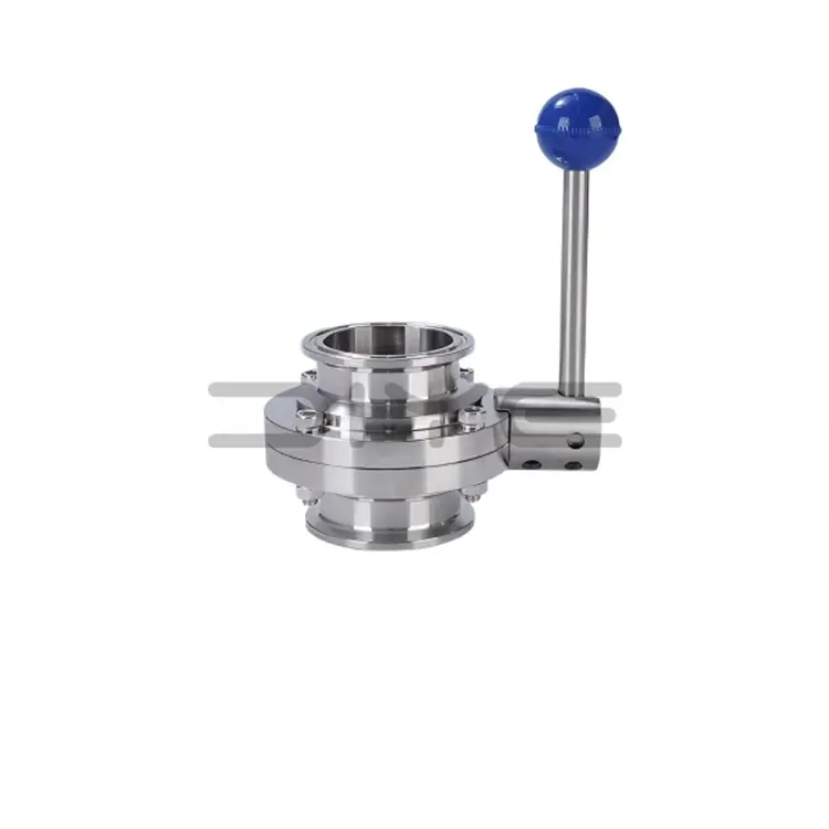 Valvola a farfalla con morsetto sanitario