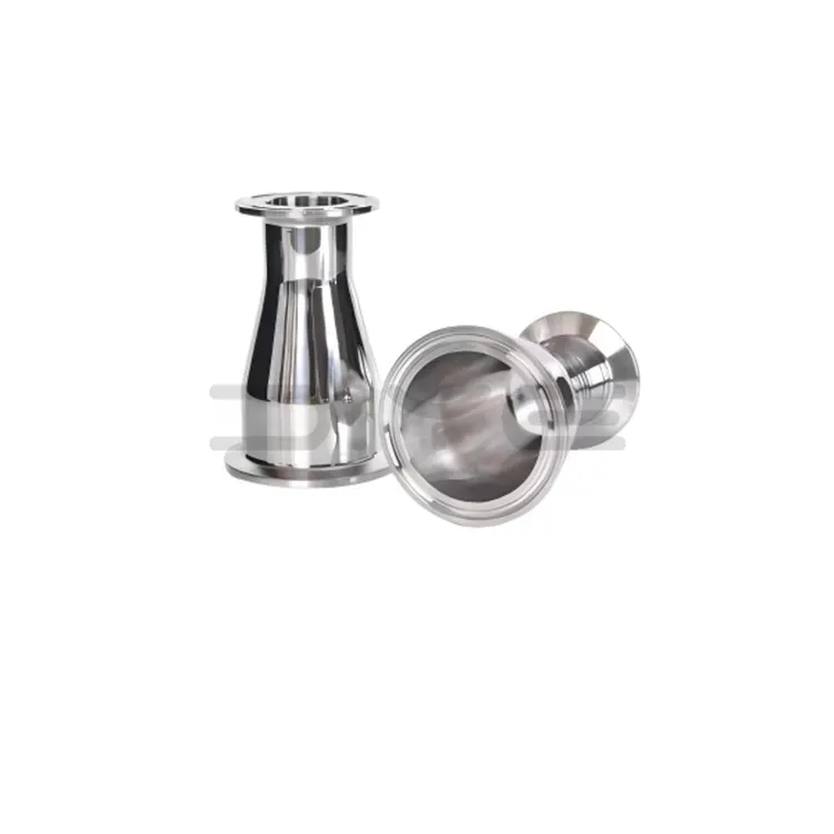 Riduttore concentrico con morsetto sanitario in acciaio inossidabile